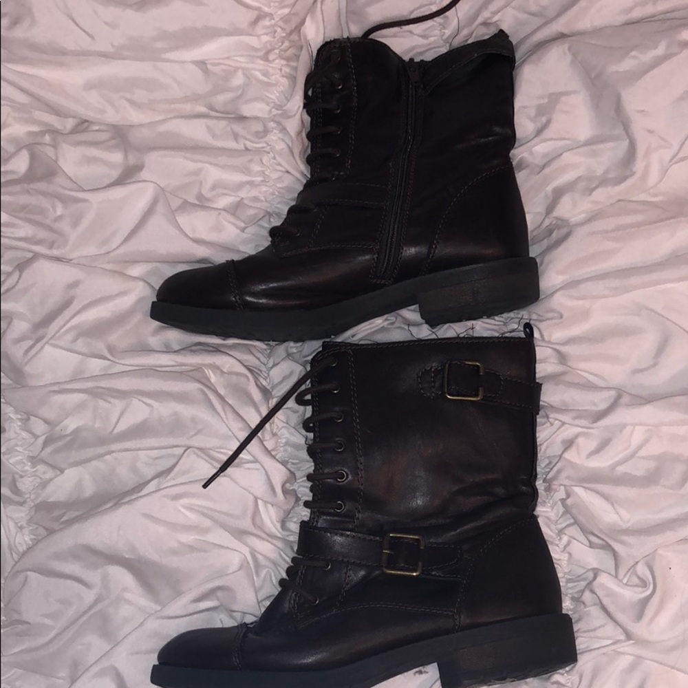 Brown Combat Boots